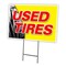 Signmission Used Tires Yard Sign & Stake outdoor plastic coroplast window C-1216 Used Tires - alternate 1